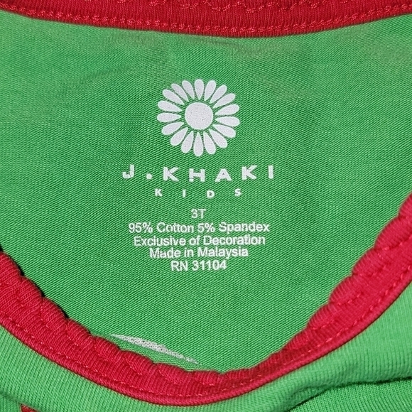 5/$10 J. KHAKI size 3T long sleeve Christmas themed top. Santa Claus graphic - Picture 4 of 6